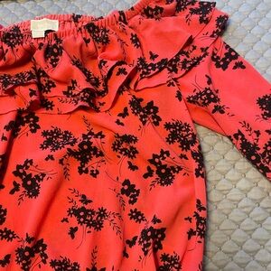 Michael Kors Coral Floral Top new